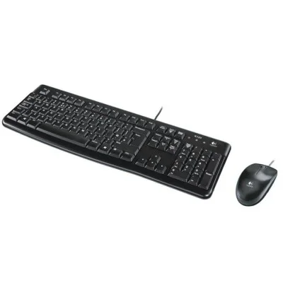 Logitech Mk120 Wired Keyboard & Mouse - Arb/Eng - Black